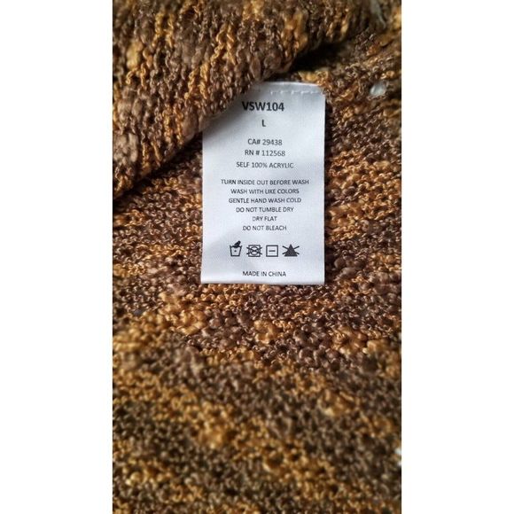 MISS ME V LADIES MULTICOLOR  MIXED KNIT BOHO SWEATER TANK  TOP SIZE L #702 - Picture 7 of 8